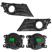 DURAFORCE New A Pair Fog Light W/Cover&Chrome Trim For Honda Pilot 2012-2013-2014-2015 US