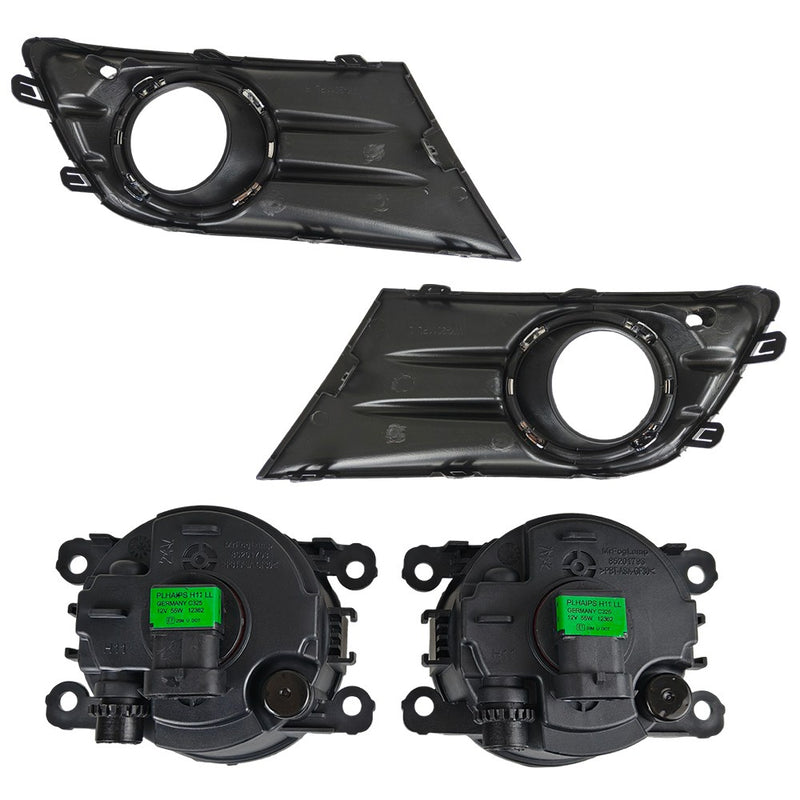 DURAFORCE New A Pair Fog Light W/Cover&Chrome Trim For Honda Pilot 2012-2013-2014-2015 US