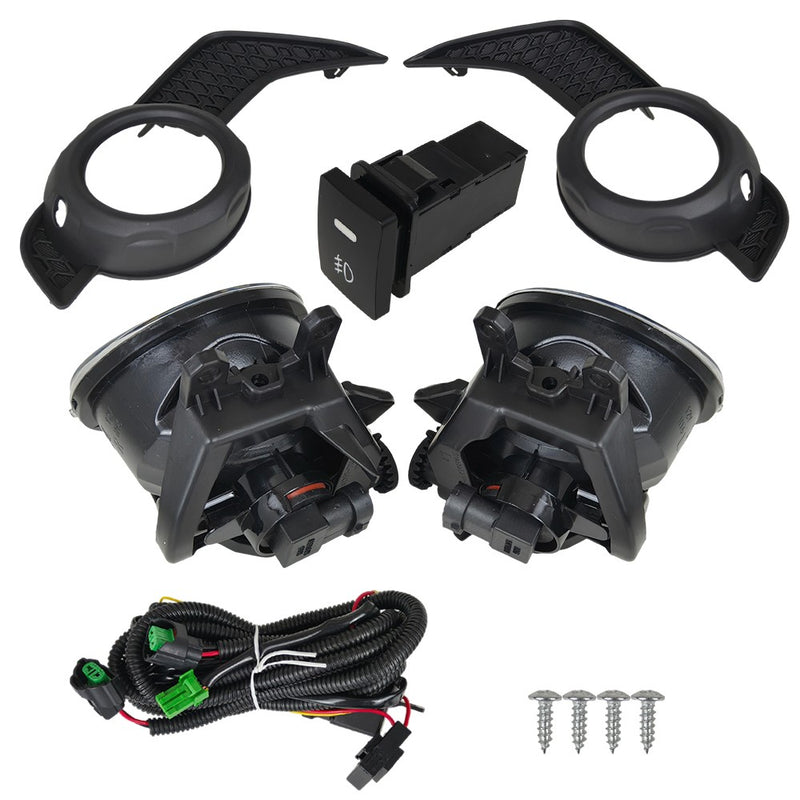 DURAFORCE For 2014-2021 Toyota 4Runner TRD/SR5 Fog Lights+Lamps Bezel+Wire Switch Kits