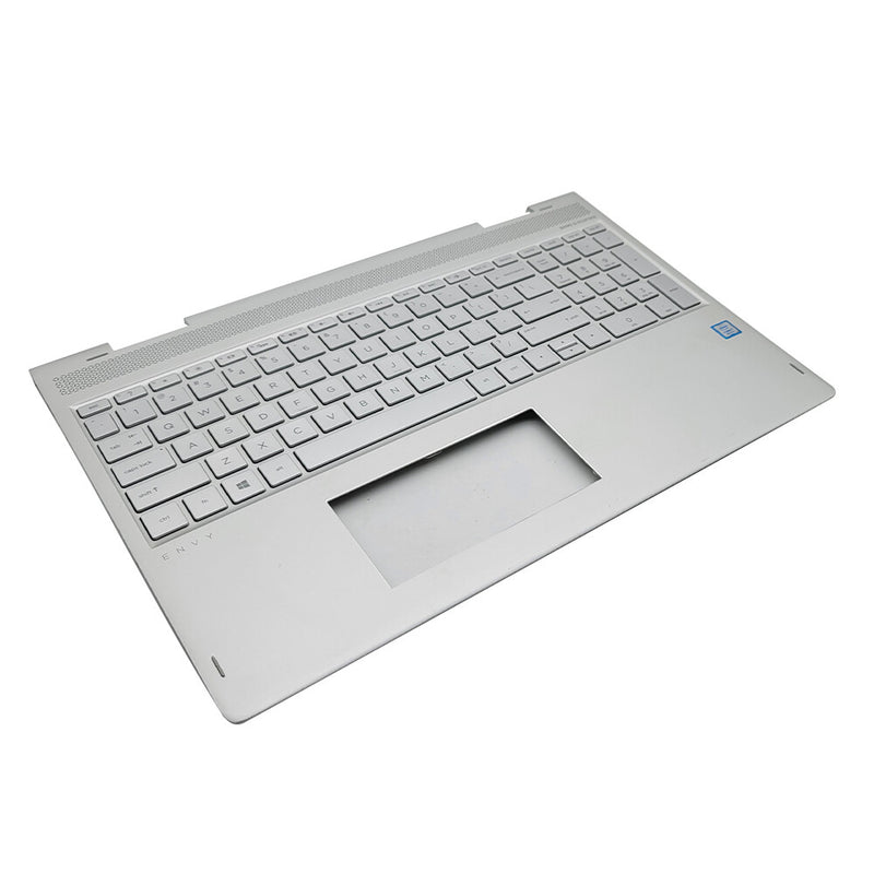 DURAFORCE New 934640-001 Palmrest Case w/Backlit Keyboard Silver For HP ENVY X360 15-BP US