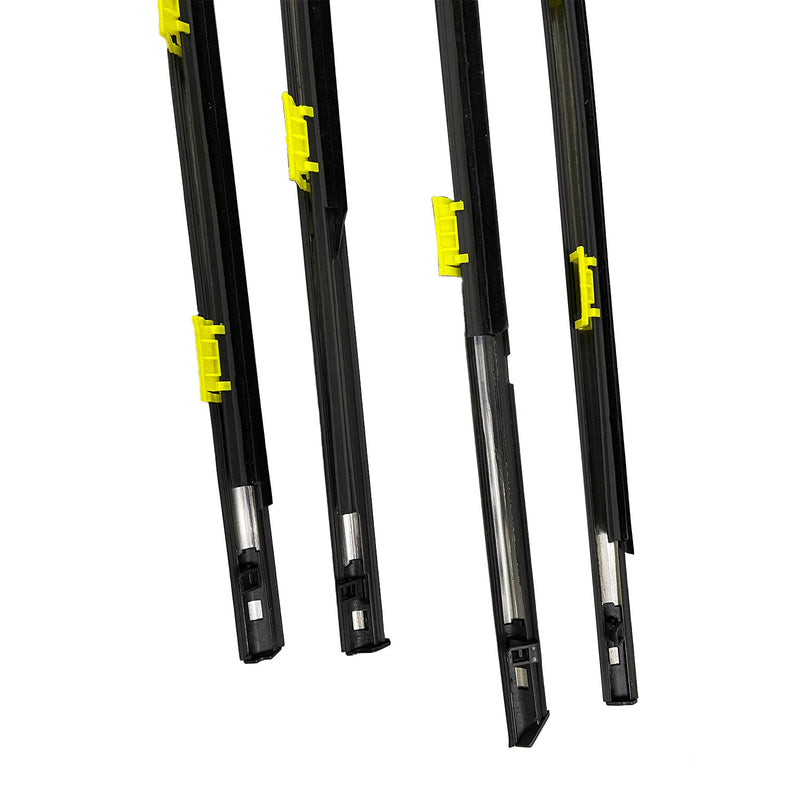 DURAFORCE New 4x Window Trim Glass Door Belt Rubber Black Fit For 96-00 Honda Civic DX 4D