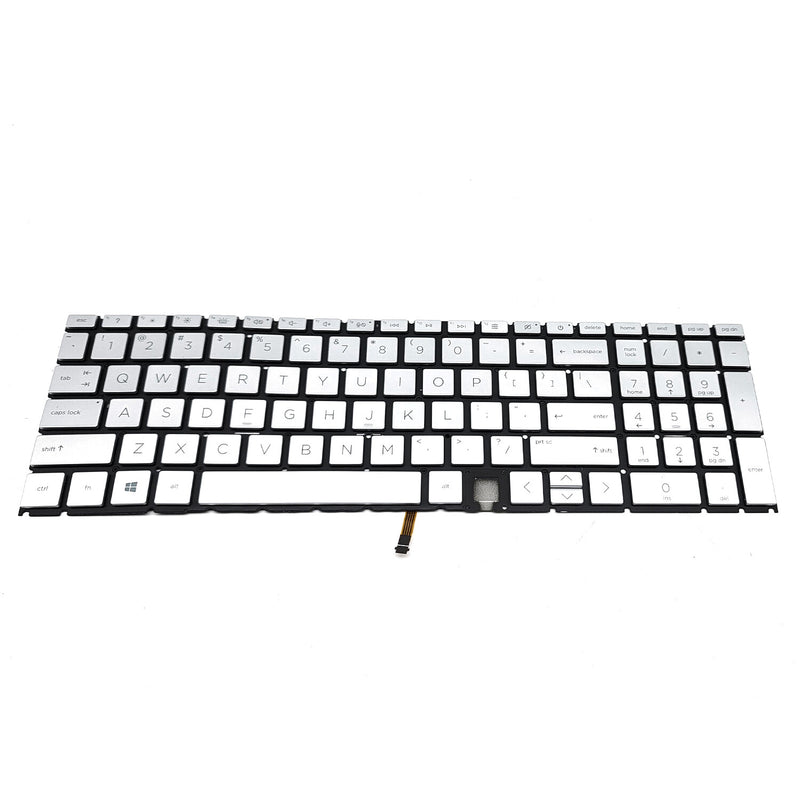 DURAFORCE New Silver Keyboard Backlit For HP ENVY 17m-cg1013dx 17m-cg0013dx 17m-cg0xxx US