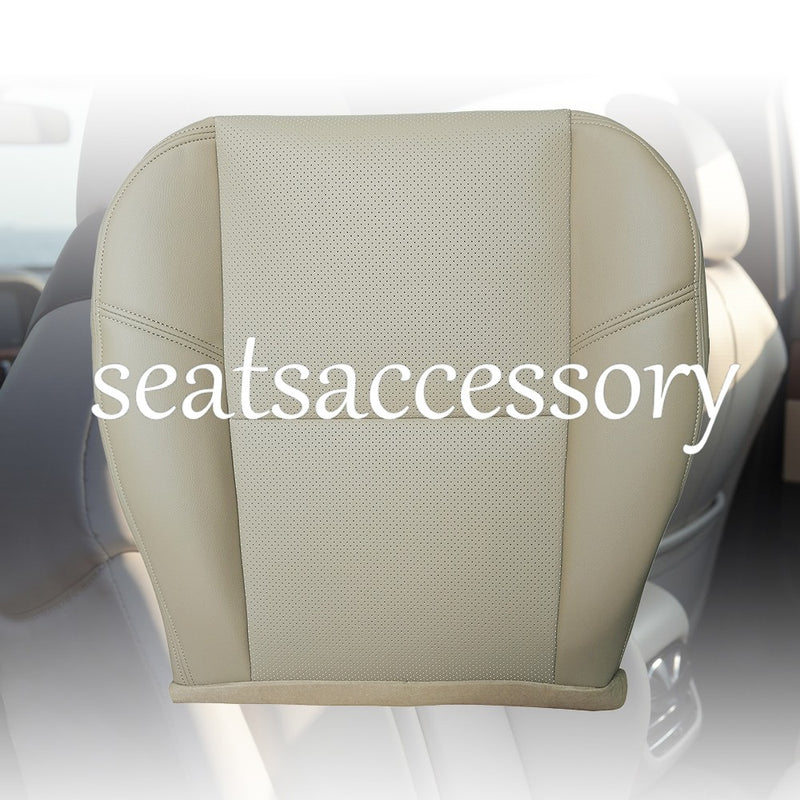 DURAFORCE For 2007 -2014 Cadillac Escalade Driver Passenger Bottom Leather Seat Cover Tan
