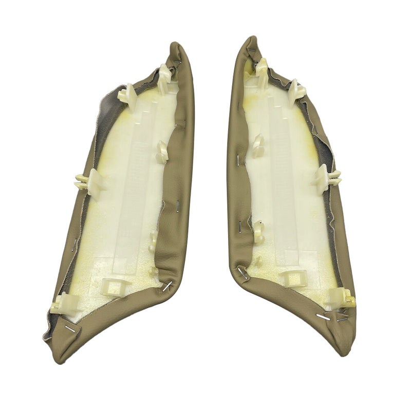 DURAFORCE Pair Fit For Honda Accord 2008-12 Door Panels Armrest Cover Leather Beige LH +RH