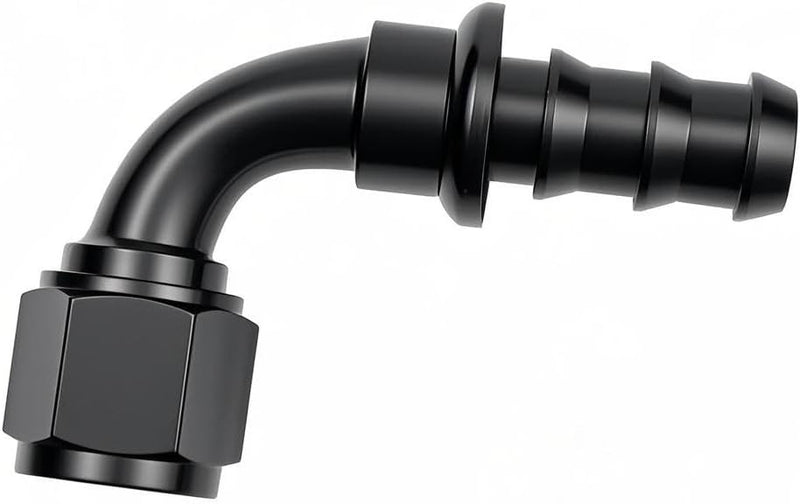 DURAFORCE 10AN 90 Degree Push Lock Hose Fitting End AN10 Female Swivel Push-on/Lock Hose