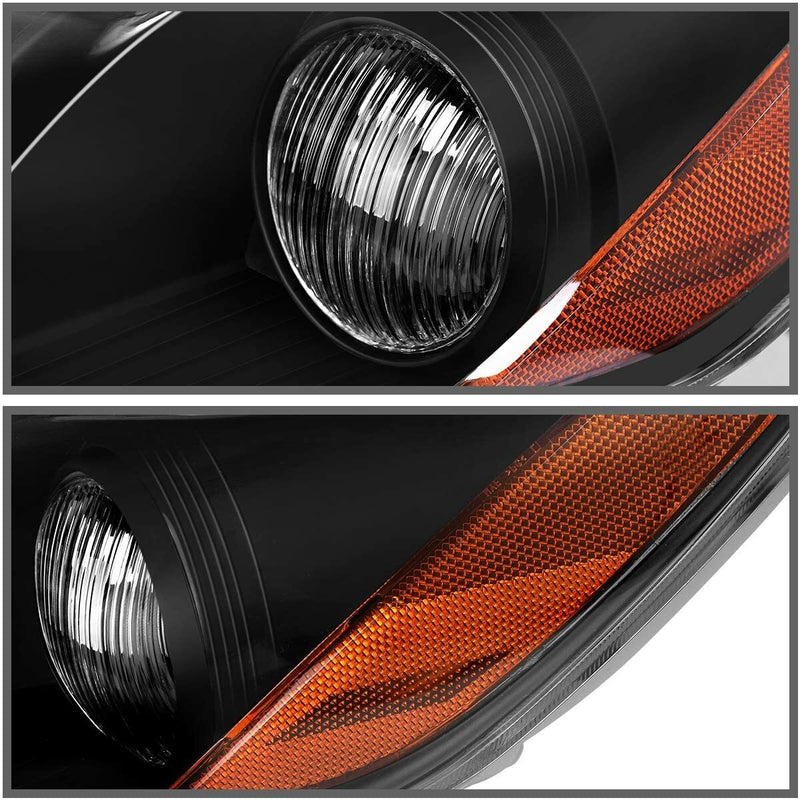 DURAFORCE Fit For Toyota Camry 2007-2009 LH+RH Headlight Replacement Black Housing