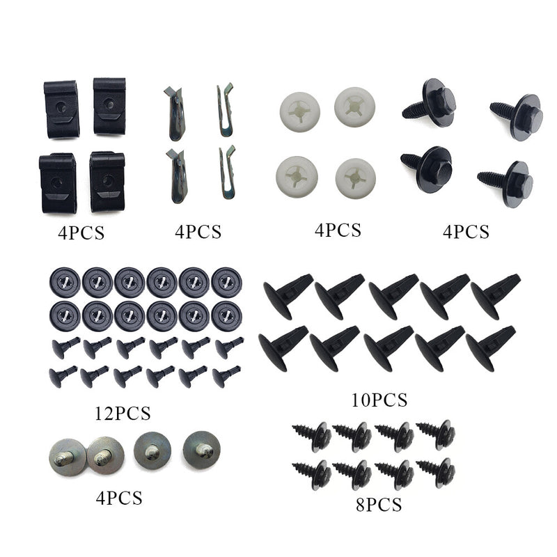 50Pcs Engine Splash Shield Fender Bumper Screw Clips Rivet for Toyota