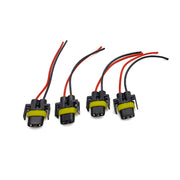 DURAFORCE For Head Light Low Beam Bulb Plug 4PCS Wire Pigtail Female S H9 Harness