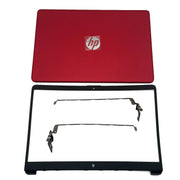 DURAFORCE New For HP 15-DW 15-dw1083wm 15-DW1XX Back Cover & Hinges & Bezel Red M03725-001