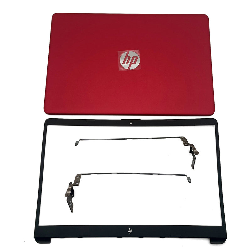 DURAFORCE New For HP 15-DW 15-dw1083wm 15-DW1XX Back Cover & Hinges & Bezel Red M03725-001