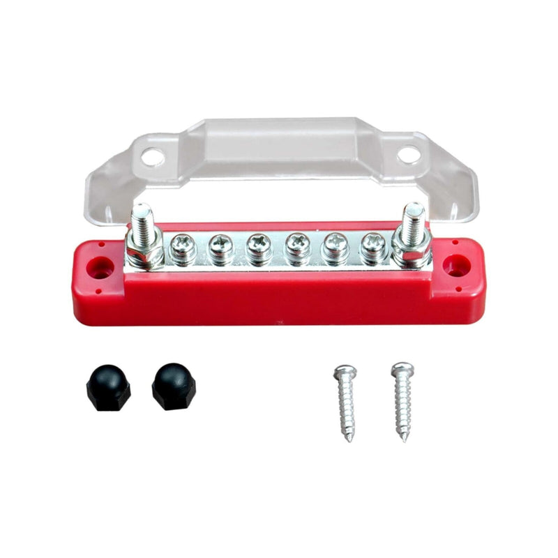 DURAFORCE Bus Bar Ground Power Distribution Terminal Block Power w/ 6 M4 Screws + 2 Studs