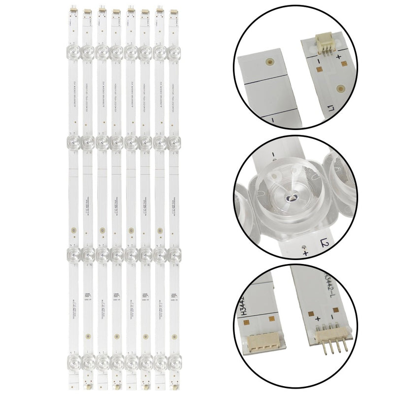 DURAFORCE For Hisense Toshiba SVH500AG1 SVH500AH2 LED Backlight Strips (4) 50A6G 50C350KU