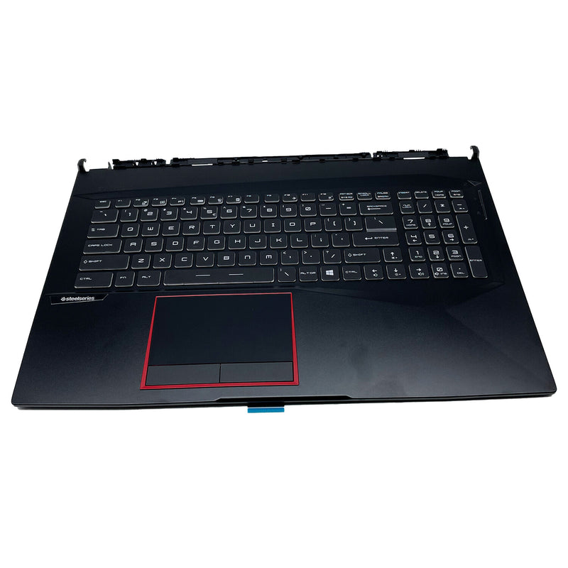 DURAFORCE For MSI GE75 Palmrest Keyboard Full Color Backlit Non-Touchpad 3077E2C213Y Black