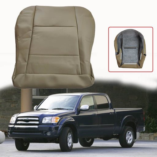 DURAFORCE Driver Side Bottom Leather Seat Cover Tan For 2000-2004 Toyota Tundra Sequoia