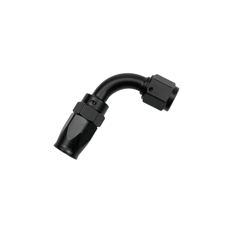 DURAFORCE 90 Degree Swivel 12AN Hose End Fitting Braided Fuel Oil Line Seal Aluminum Black