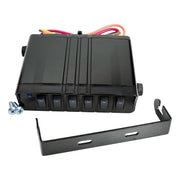DURAFORCE 6-Gang 12V Rocker Switch Box 40 Amp Max with SPST On/Off &12 AWG Wires