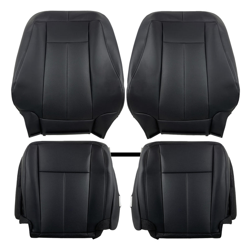 DURAFORCE Front Leather Perforated Seat Cover Black For 2007-2014 Ford Expedition Limited