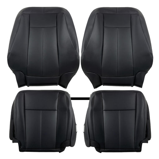 DURAFORCE Front Leather Perforated Seat Cover Black For 2007-2014 Ford Expedition Limited