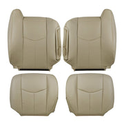 DURAFORCE Driver&Passenger Side Leather Seat Cover Tan For 2003-2006 Chevy Tahoe GMC Yukon