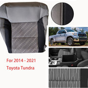 DURAFORCE Front Driver Bottom Cloth Seat Cover Gray/Black For 2014 - 2021 Toyota Tundra