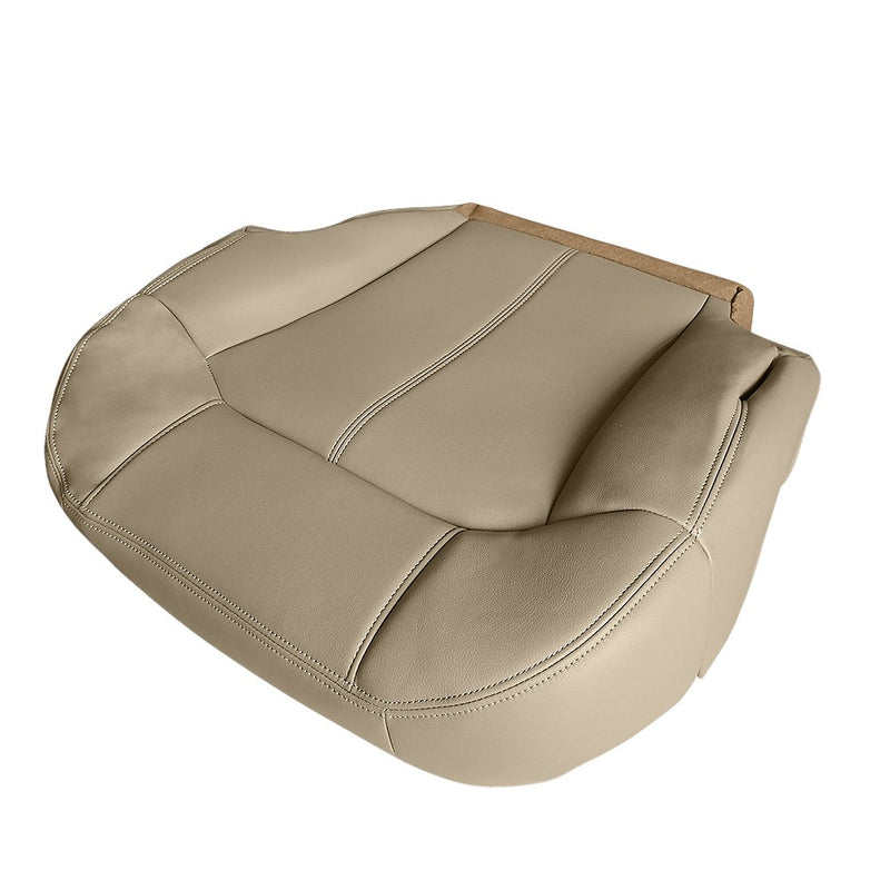 DURAFORCE Driver Bottom Leather Seat Cover Tan For 1999-2002 Chevy Tahoe
