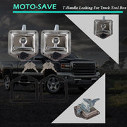 DURAFORCE Trailer Door Latch T-Handle Lock Key for Camper RV Truck Stainless Steel Toolbox