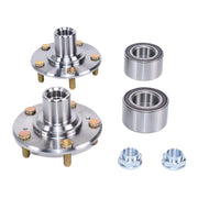 DURAFORCE 2 Front Wheel Hub Bearing Kits For 2016 Honda Civic 2.0L EX 2.0L LX Only W/ Nuts