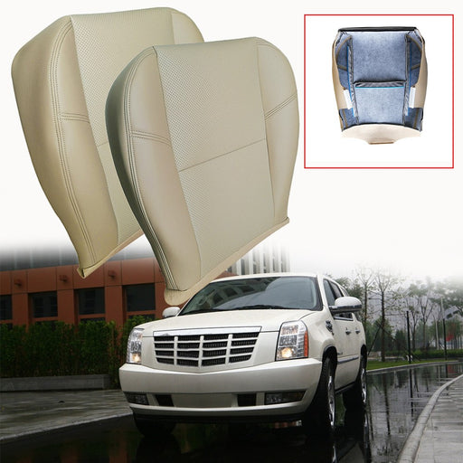 DURAFORCE Driver $ Passenger Seat Bottom Leather Covers For 2007 - 2014 Cadillac Escalade