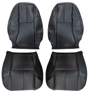 DURAFORCE Driver Passenger Leather Seat Cover Black For Chevy Silverado 1500 2500 2007-14