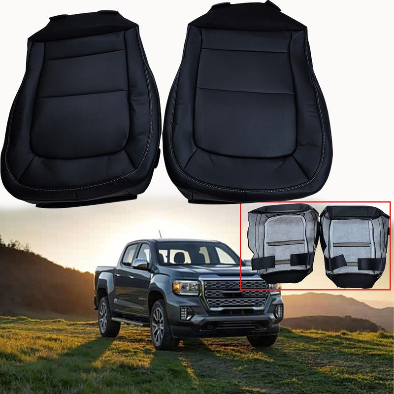 DURAFORCE 2015 to 2022 For GMC Canyon SLT Driver & Passenger Bottoms Leather Cover Black