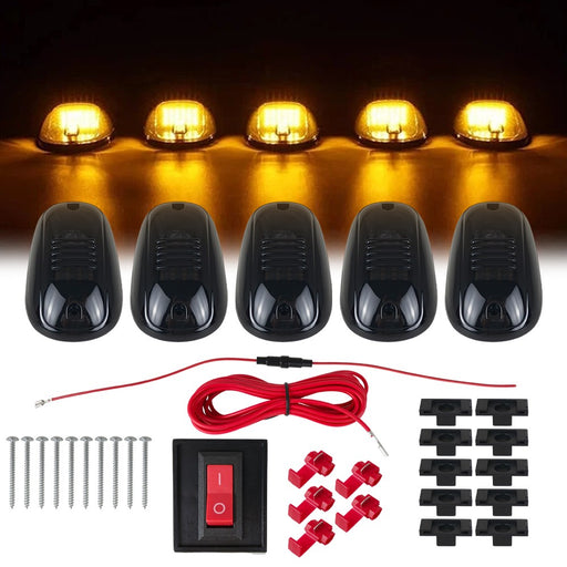 DURAFORCE For Dodge Ram 1500 2500 3500 4500 2003-2018 Amber Smoke Cab Roof Marker Lights