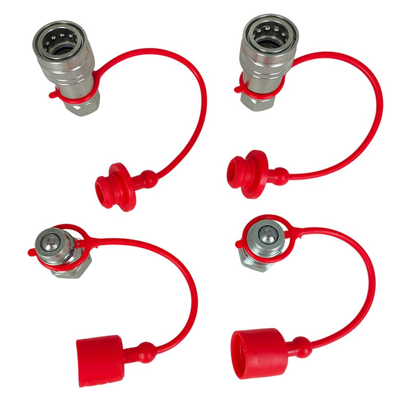 DURAFORCE 2Sets For Pioneer Ball Style 1/2" NPT Hydraulic Coupler Quick Connect Coupling