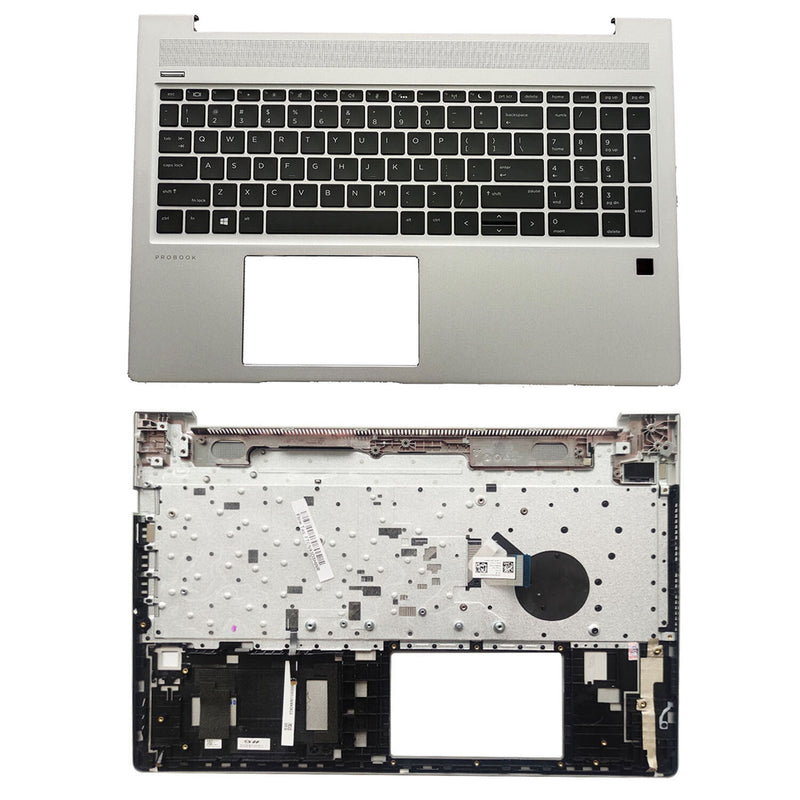 DURAFORCE New Silver Palmrest w/ Backlit Keyboard L45090-001 For HP ProBook 450 G6 450 G7