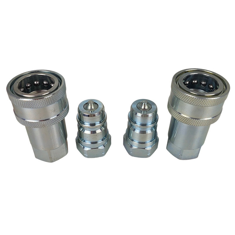 DURAFORCE 1/2" Ag Hydraulic Quick Connect Couplers Coupling Poppet For Pioneer Style 2Sets