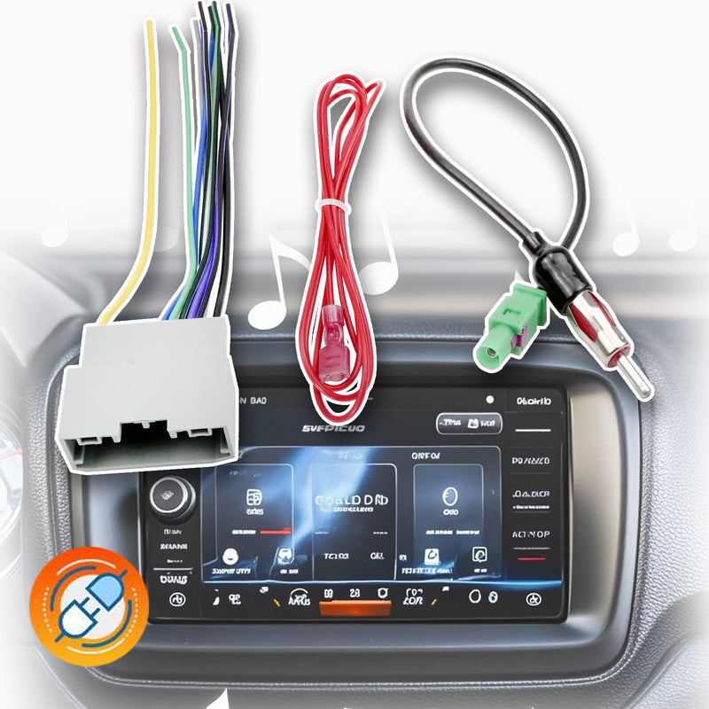 DURAFORCE For 2006-16 Dodge Car Radio Stereo Wiring Harness with Antenna Adapter Connector