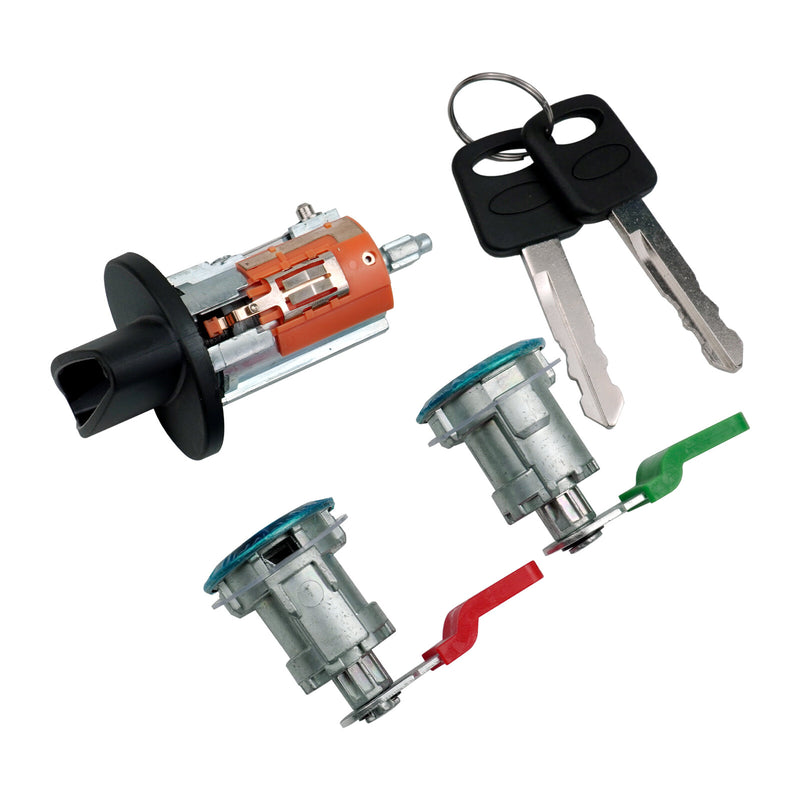 DURAFORCE For 1996-08 ford E150 E250 E350 Door Lock Cylinders & Ignition Switch with Keys