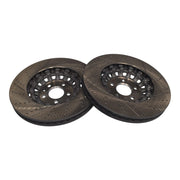 DURAFORCE New Pair Set of 2 Front 375mm Drilled Brake Disc Rotors for 2018-2023 Audi RS5