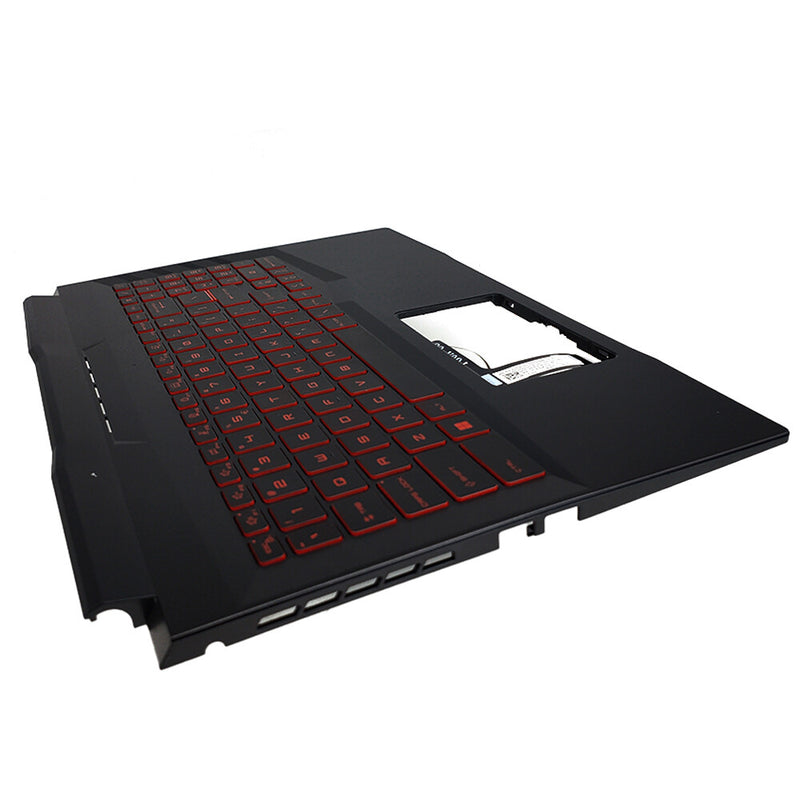 DURAFORCE New Palmrest Red Backlit Keyboard For MSI GL66 11UGK MS-1581 MS-1582 1583 15.6in