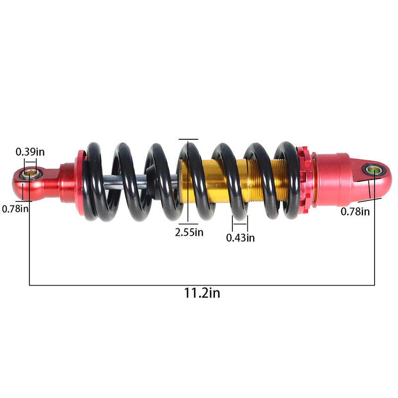 DURAFORCE 285mm Absorber Suspension 11" Rear Shock For Dirt Bike