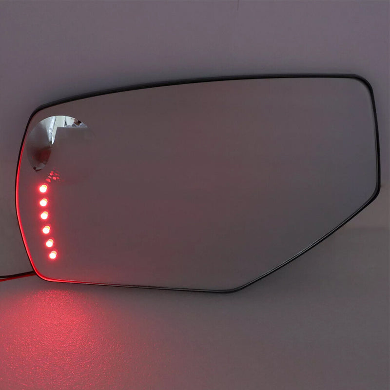 DURAFORCE NEW Left Driver Side Power Heated Mirror Glass w/ Signal For 2014-2017 Silverado