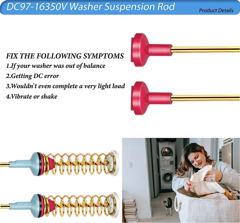 DC97 16350V Washer Suspension Rod 27 6 Damper Assembly 4Pcs PD00071611