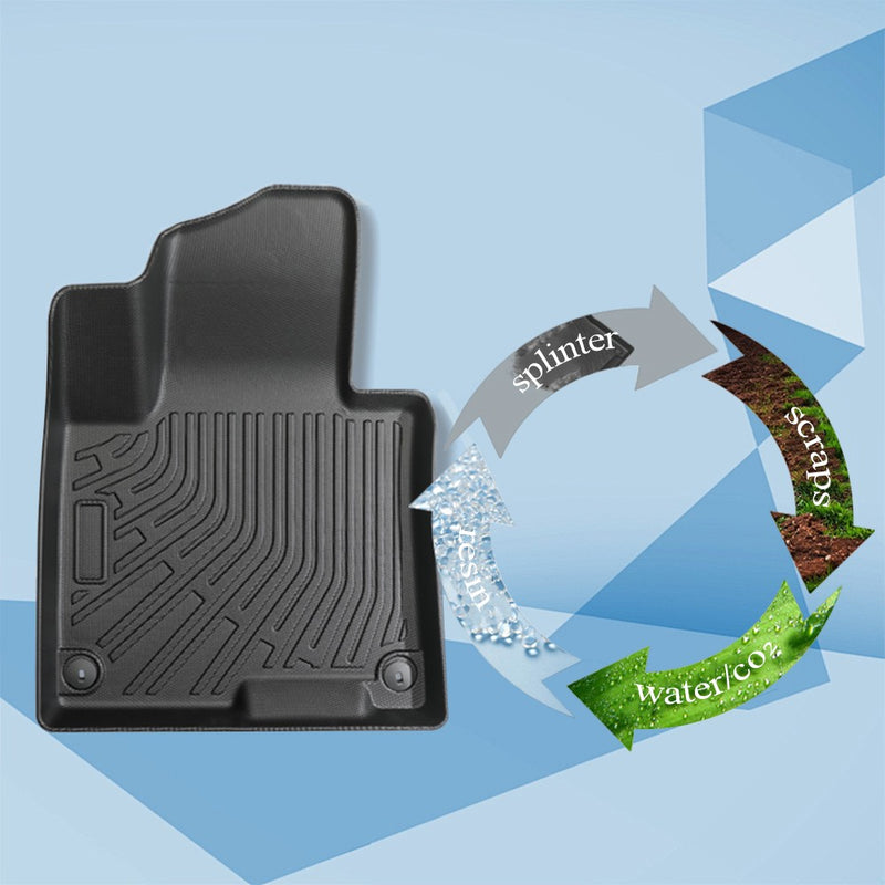 DURAFORCE Floor Mats For 2021-2025 Chevrolet Suburban & 2021-2025 GMC Yukon XL All-Weather