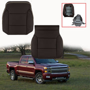 DURAFORCE Driver Leather Seat Cover Brown For 2014 2015-2019 Chevy Silverado HIGH COUNTRY