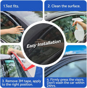 DURAFORCE For 2009-2012 8TH Gen Honda Accord JDM Style Window Visor Vent Rain Guards