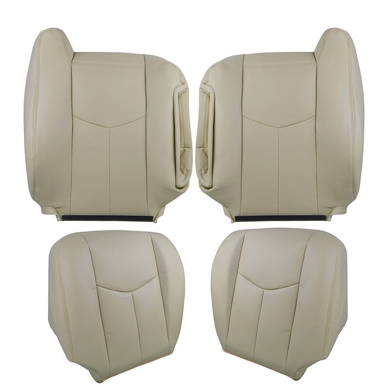 DURAFORCE Driver Passenger Leather Seat cover Tan For 2003 2004-2006 Chevy Tahoe Suburban