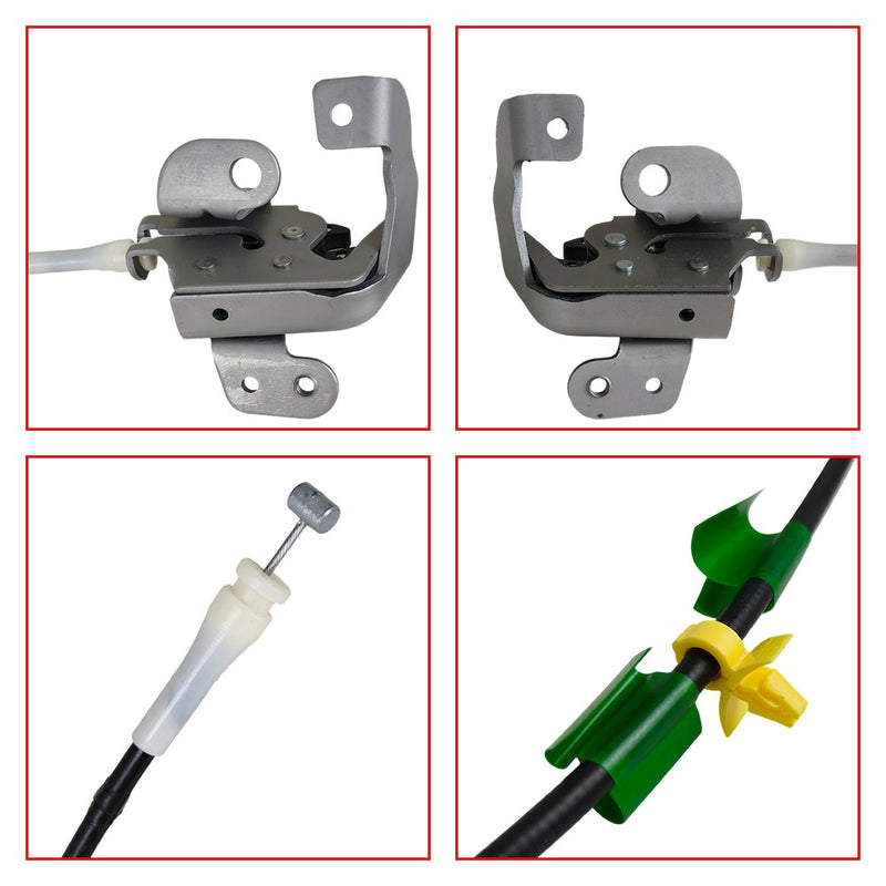 2Pcs Upper Door Lock Latch w Cable for Ford Ranger 2002 2011 Rear Left Right