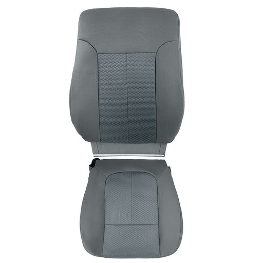 DURAFORCE Driver Bottom & Top Cloth Seat Cover Gray Fit For 2011-2014 Ford F150 STX XL XLT