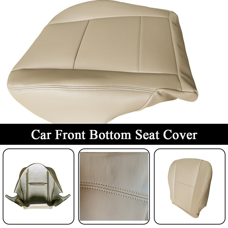 DURAFORCE Driver Side Bottom Leather Seat Cover Tan 2000 to 2004 For Toyota Tundra Sequoia