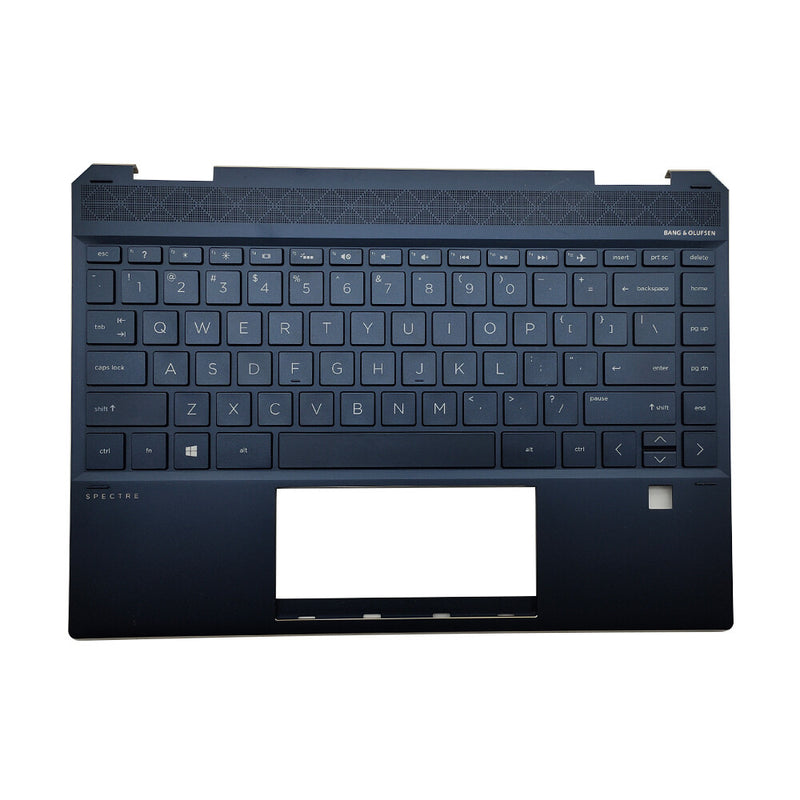 DURAFORCE Blue Palmrest Backlit Keyboard For HP Spectre X360 13-AP 13-AP0013DX L37683-001