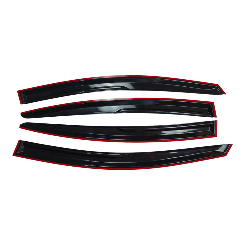 DURAFORCE 3D WAVY M STYLE WINDOW VISOR RAIN GUARD VENT FOR 2014-2018 KIA FORTE K3 SEDAN